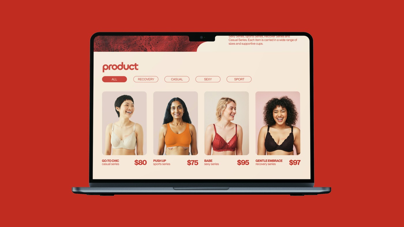 Wink Website with bras